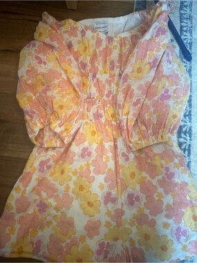 Sabo Skirt Floral Casual Dress - Pink & Yellow